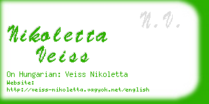 nikoletta veiss business card